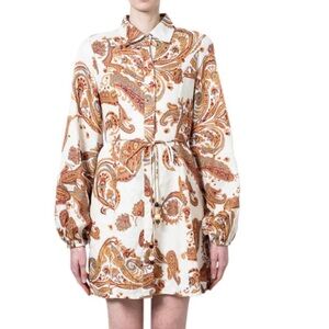 Faithfull the Brand Rae Mini Dress Size XS Boho Linen